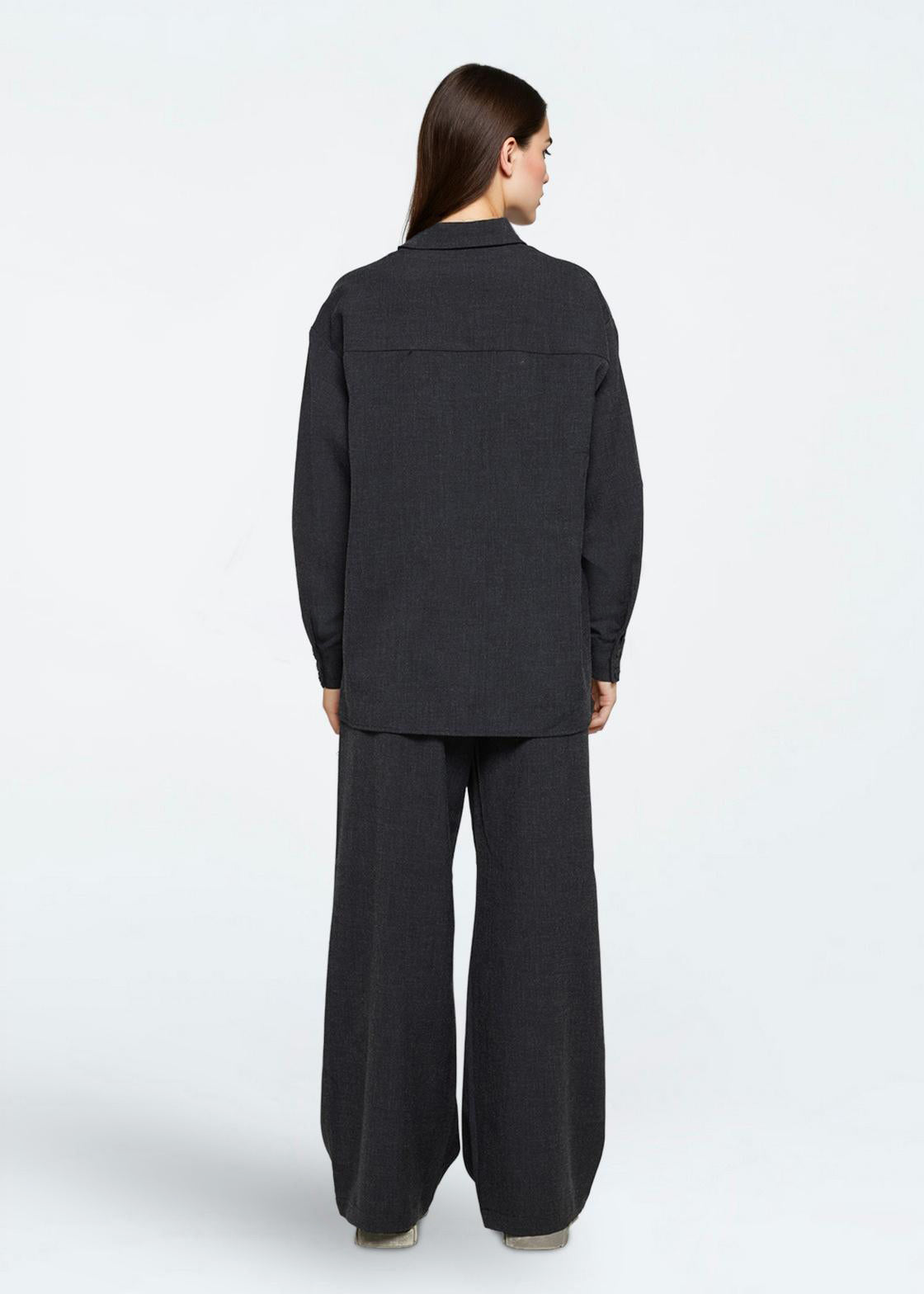 minimum female Astrids 3737 Shirt Long Sleeved Shirt 980M Dark Grey Melange