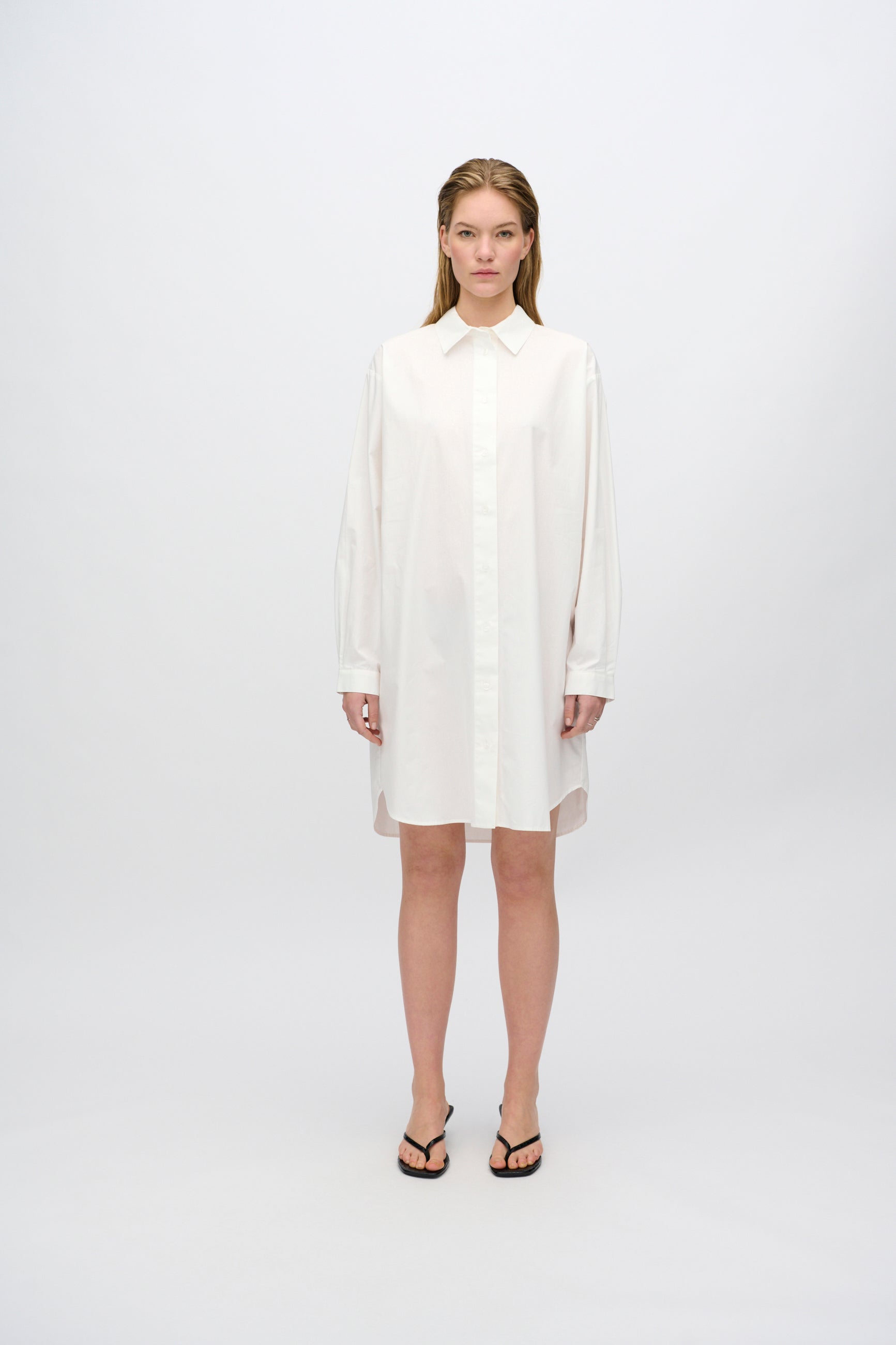 minimum female Hannah shirt-dress 4238 Midi Dress 0608 Coco Milk