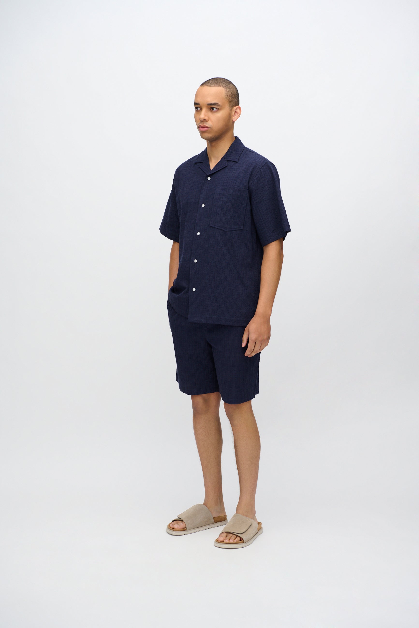minimum male Hayden relaxed short sleeved shirt 4216 Short Sleeved Shirt 3922 Sky Captain