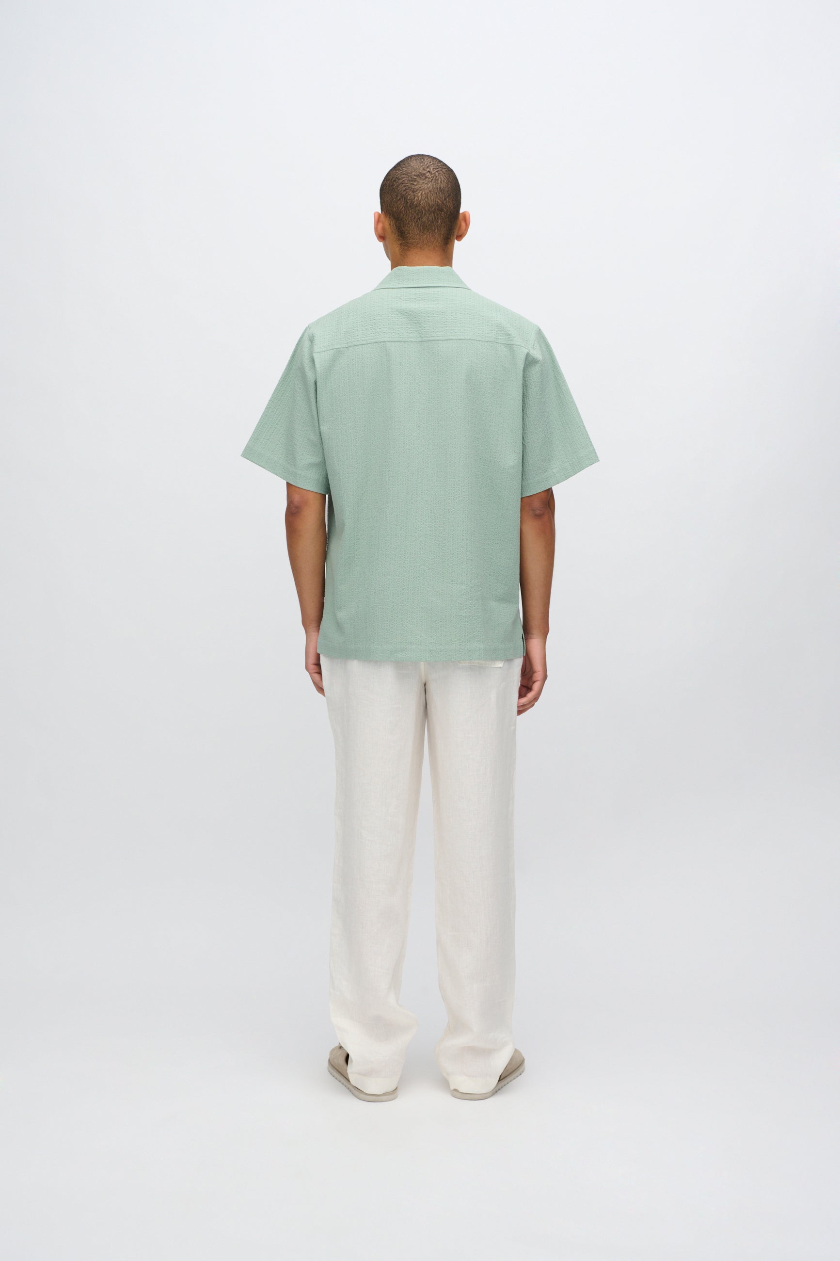 minimum male Hayden relaxed short sleeved shirt 4216 Short Sleeved Shirt 5808 Iceberg Green