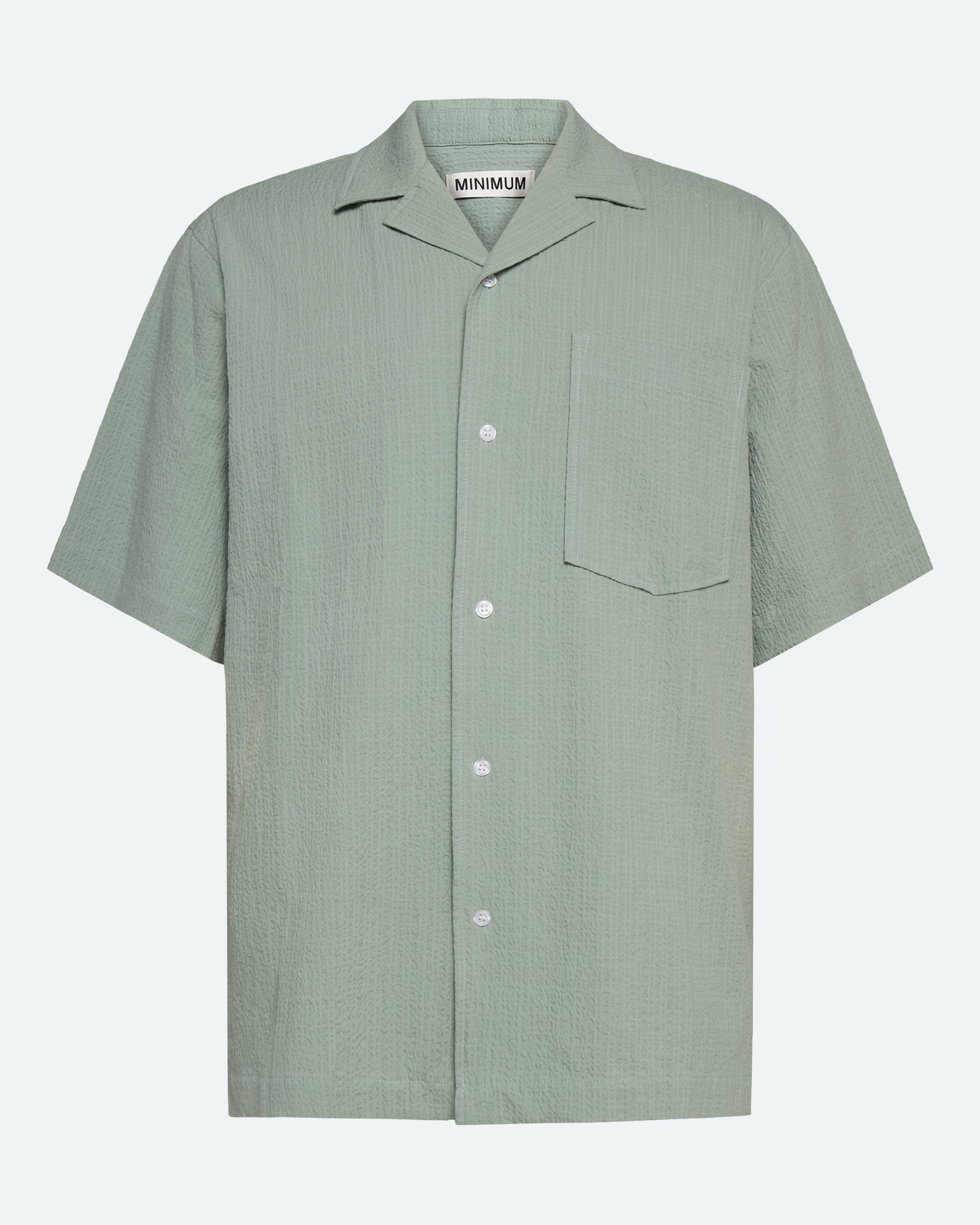 minimum male Hayden relaxed short sleeved shirt 4216 Short Sleeved Shirt 5808 Iceberg Green