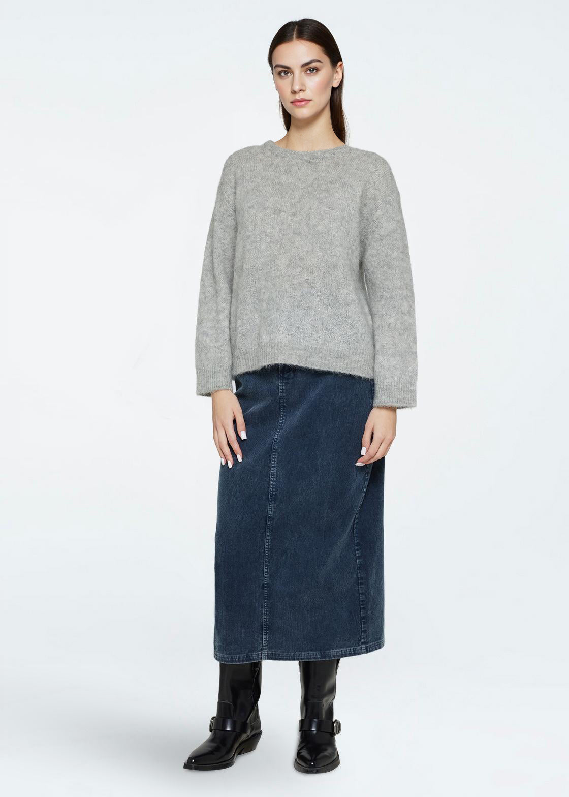 minimum female Kori Jumper 4450 Jumper 910M Light Grey Melange