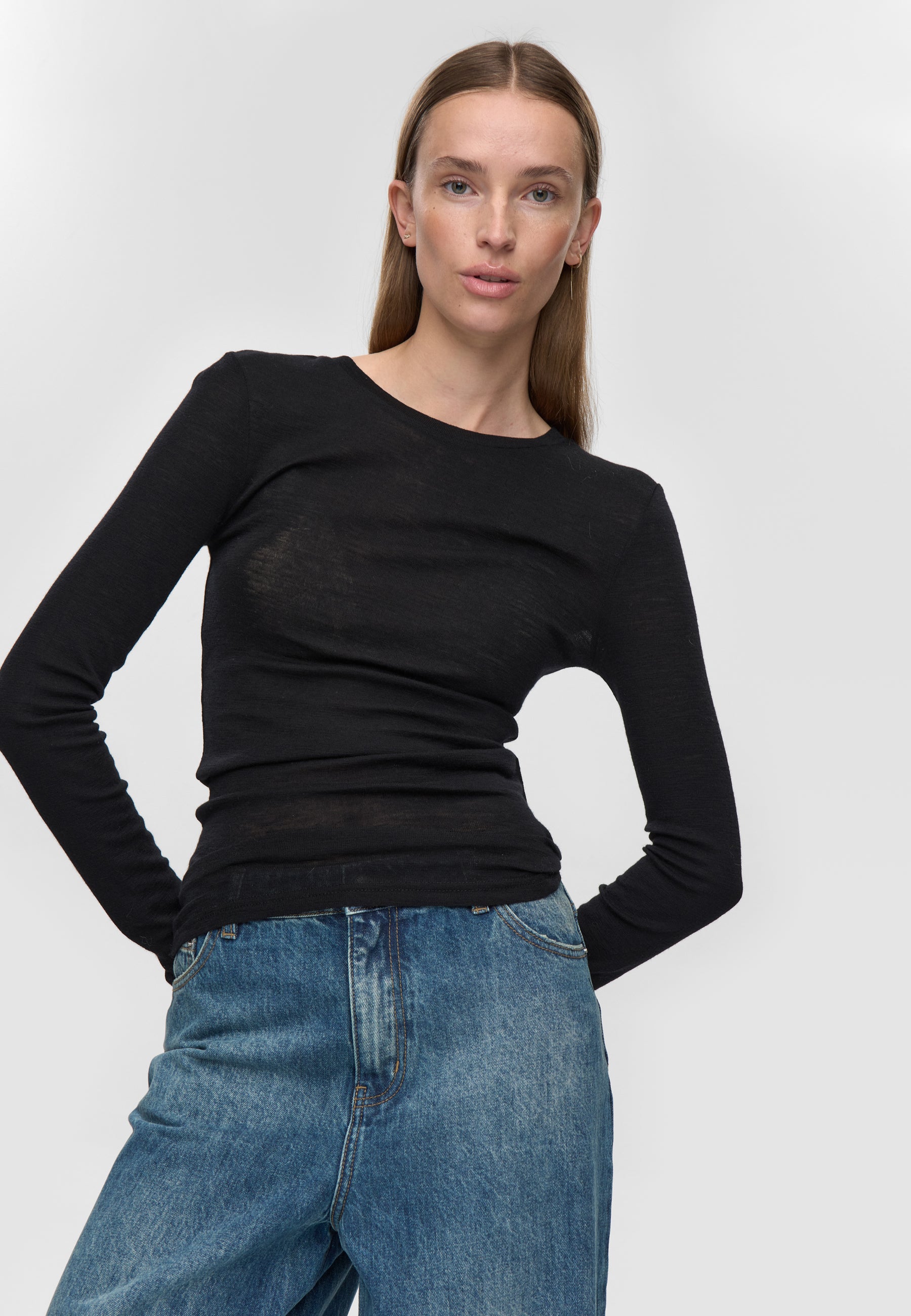 minimum female Natashas long sleeved t-shirt 3736 Jumper 999 Black