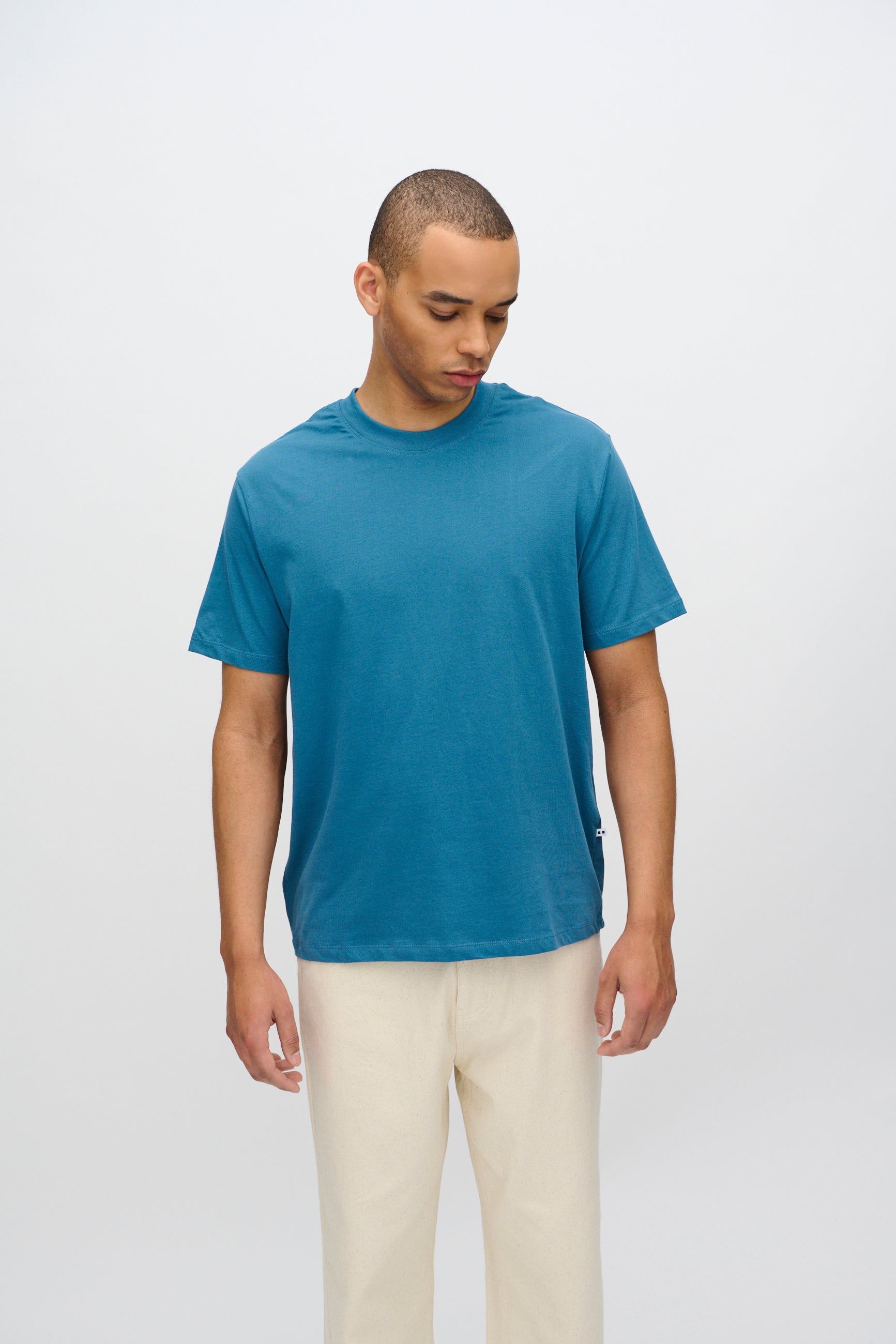 minimum male Aarhus short sleeved t-shirt G029 GOTS Short Sleeved T-shirt 2340 Blue Ashes