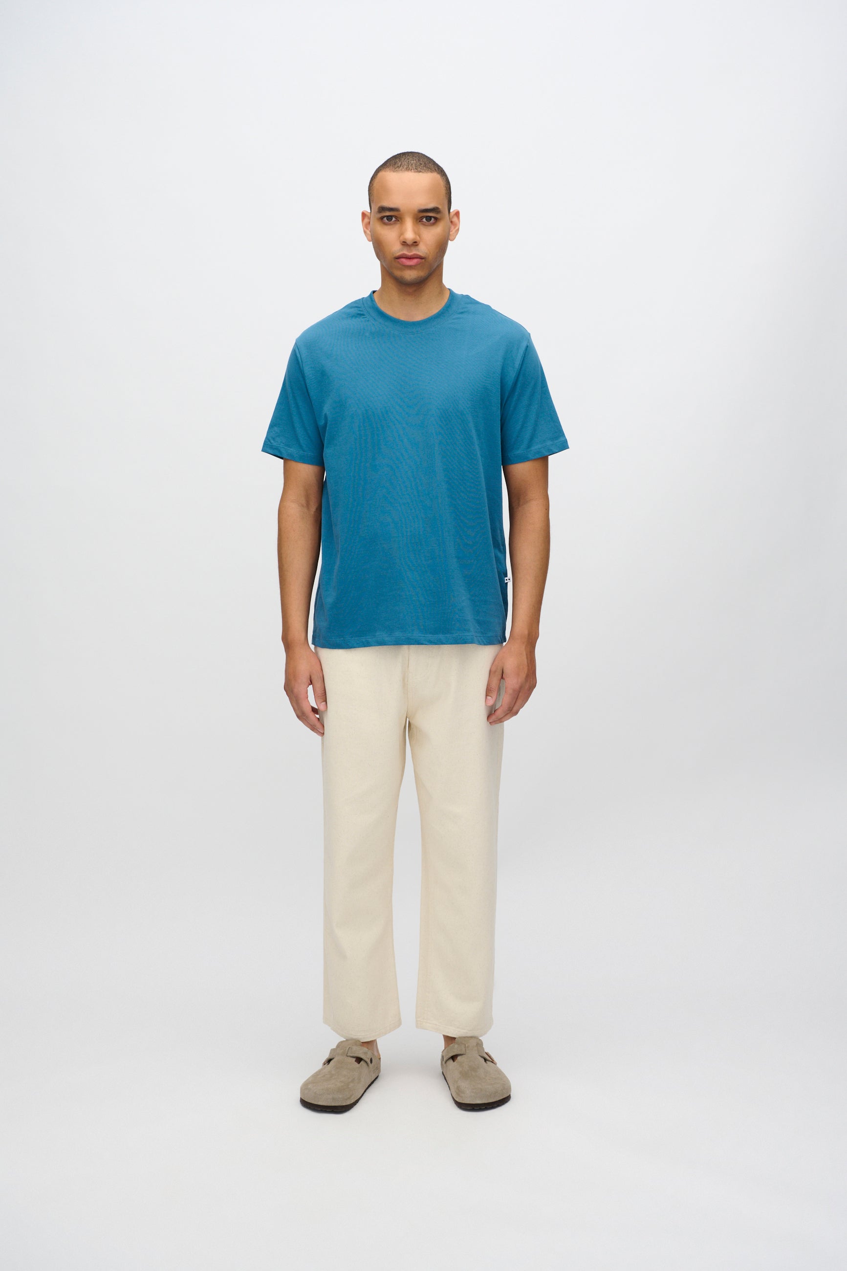 minimum male Aarhus short sleeved t-shirt G029 GOTS Short Sleeved T-shirt 2340 Blue Ashes