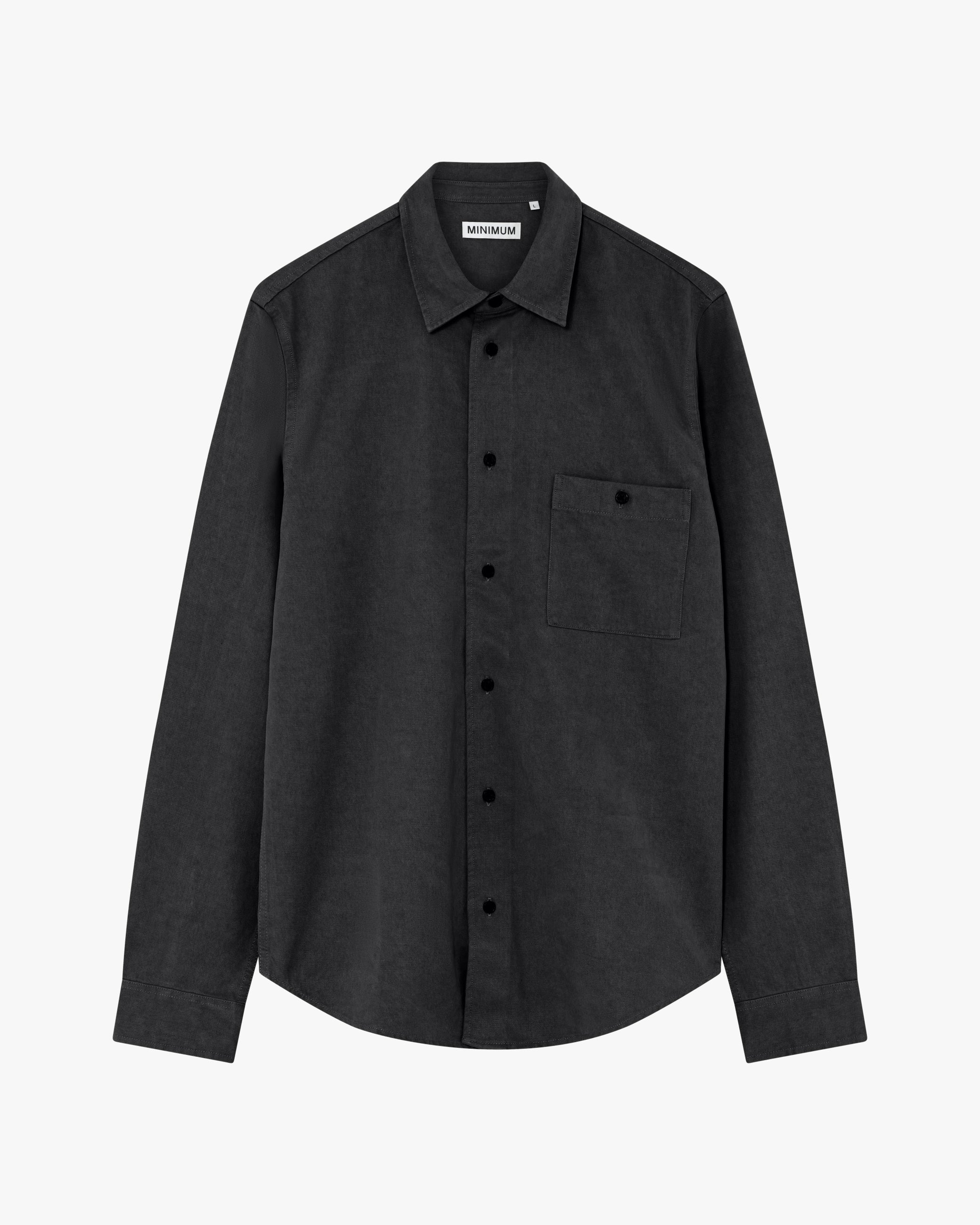 minimum male Duke Shirt 3750 Long Sleeved Shirt 999 Black