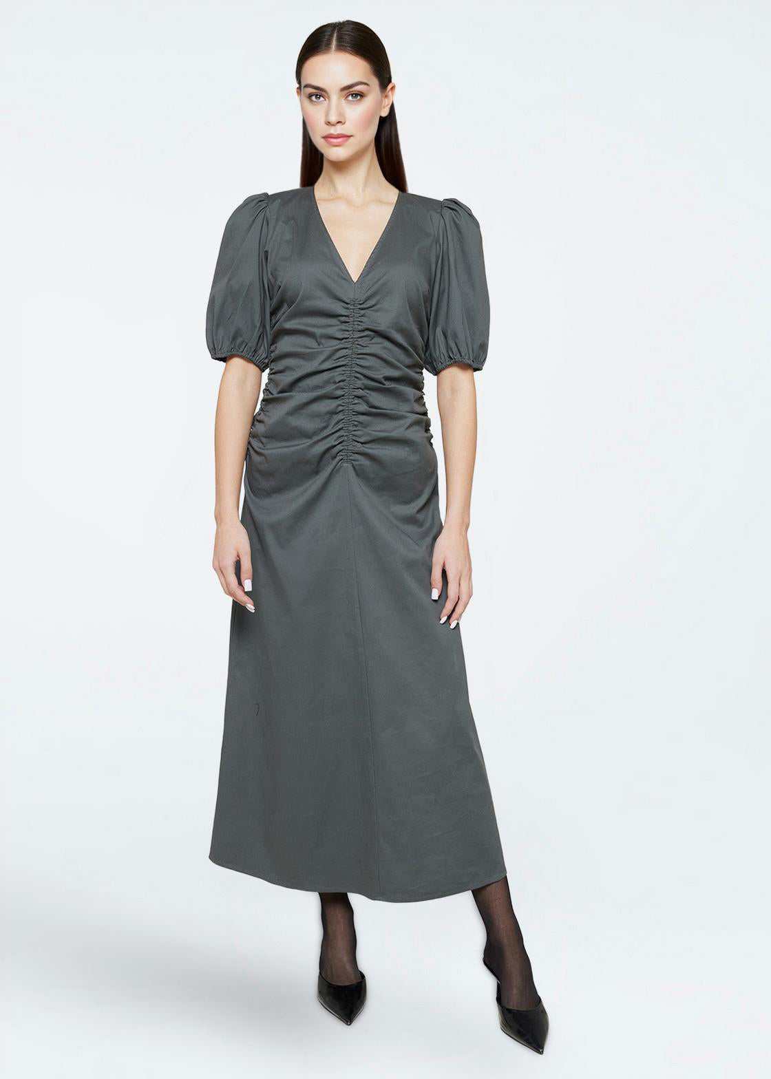 minimum female Dulli dress 9621 Midi Dress 980 Dark Grey