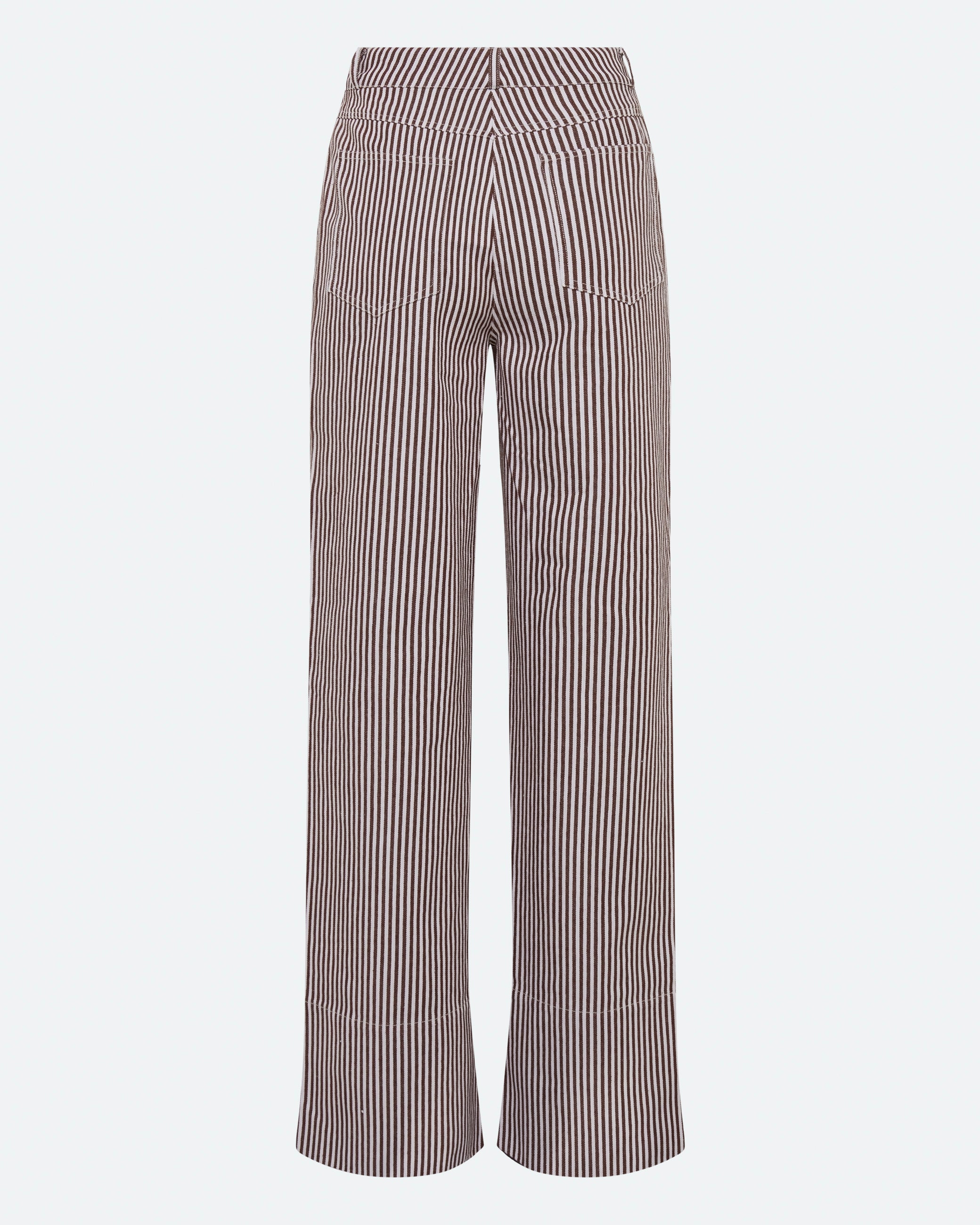 minimum female Elisa striped denim pants 4328 Straight Jeans 0608 Coco Milk