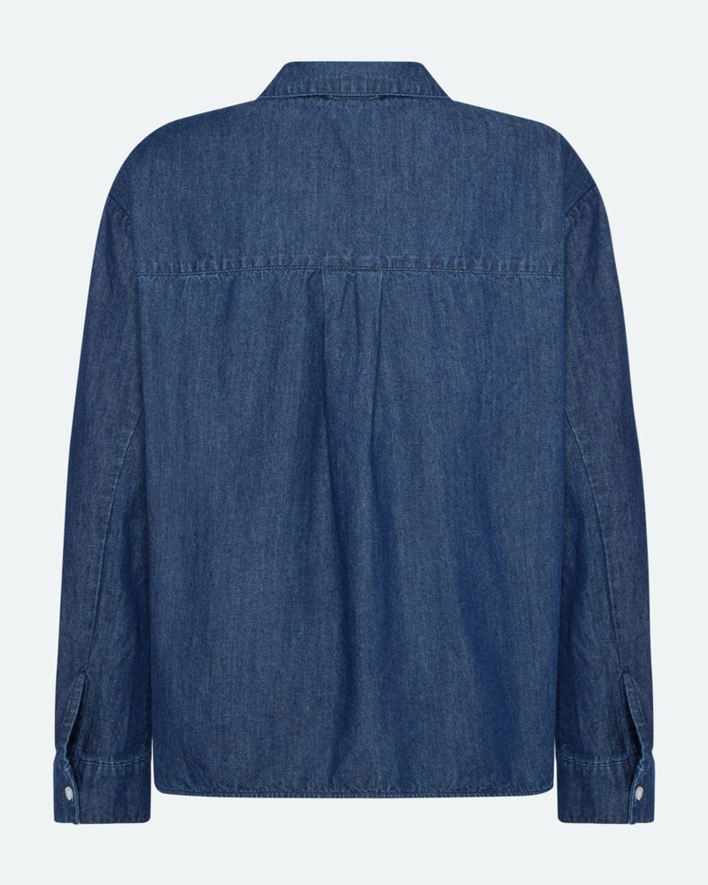 minimum female Fern denim shirt 4147 Long Sleeved Shirt 1002 Medium Blue