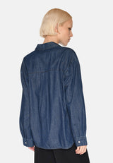 minimum female Fern denim shirt 4147 Long Sleeved Shirt 1002 Medium Blue