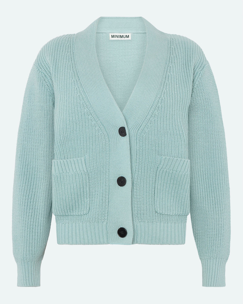 minimum female Gala cardigan G006 GOTS Cardigan 4706 Gray Mist