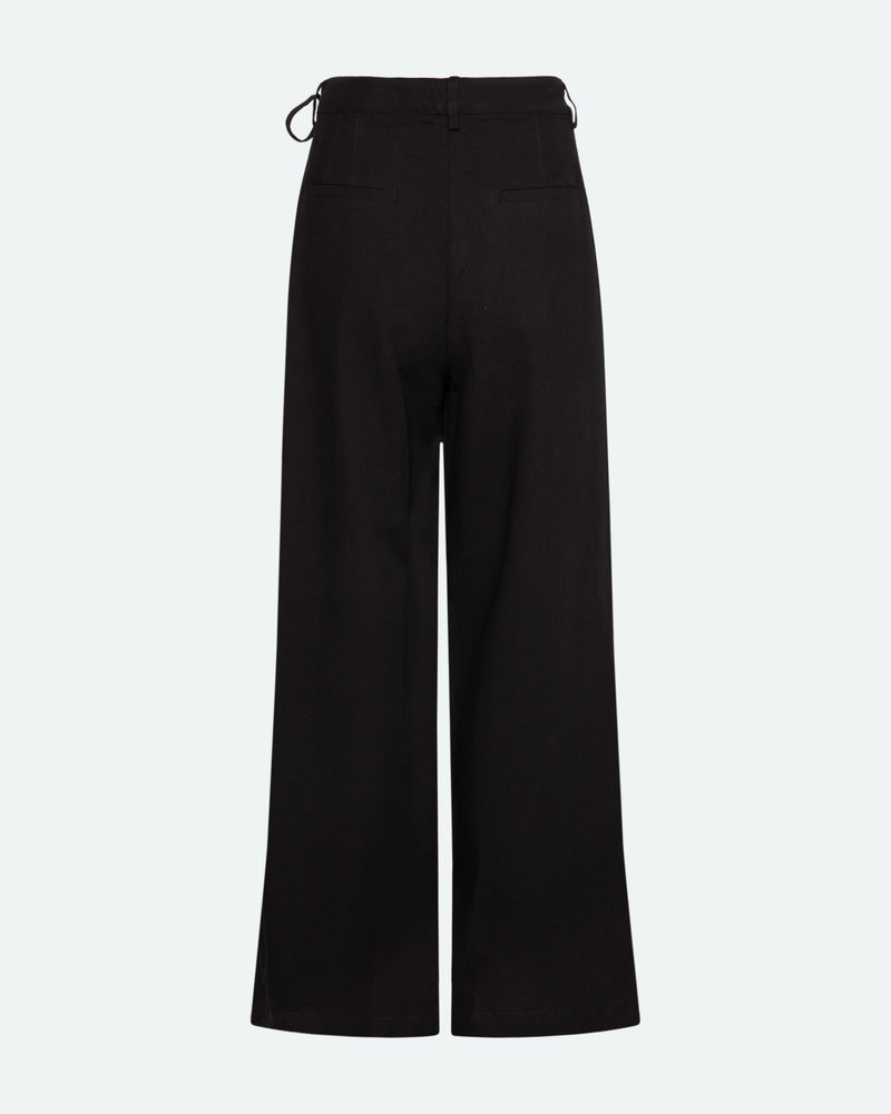 minimum female Gunli dressed pants with tie-detail 4191 Dressed Pants 999 Black