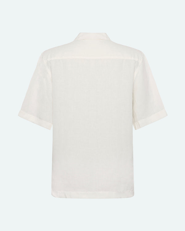 minimum male Hayden short sleeved linen shirt 4115 Short Sleeved Shirt 0608 Coco Milk