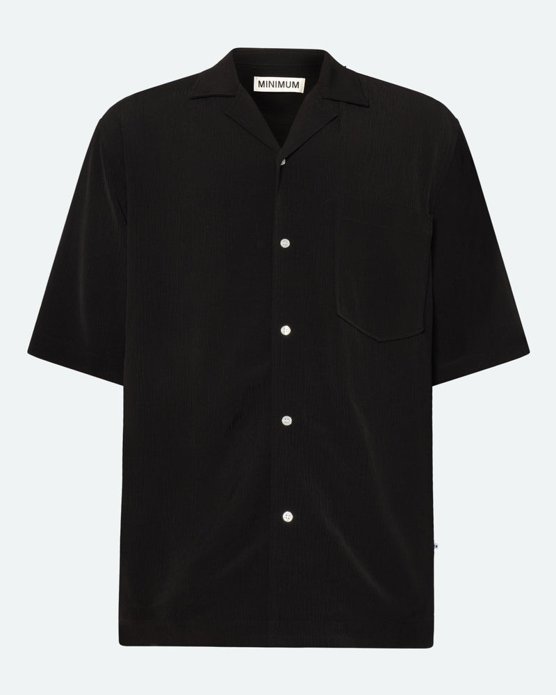 minimum male Hayden short sleeved shirt 4116 Short Sleeved Shirt 999 Black