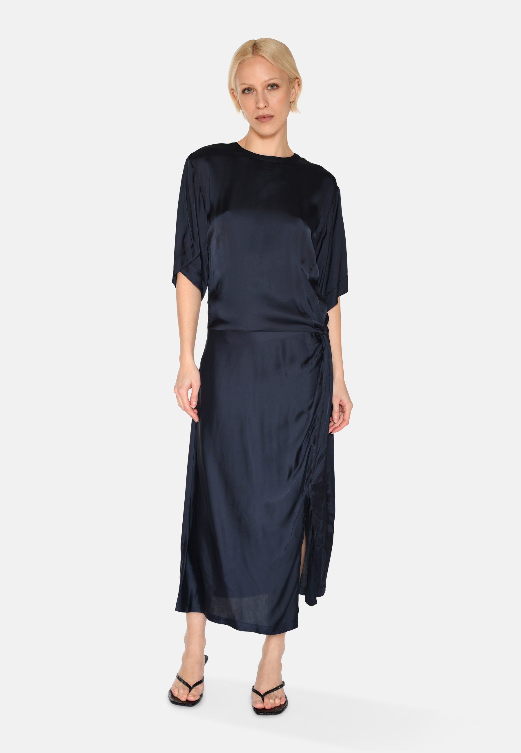 minimum female Josie satin midi dress 4165 Midi Dress 3922 Sky Captain