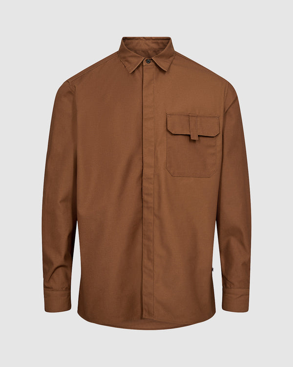 minimum male Kanio 9977 Long Sleeved Shirt 1810 Toffee