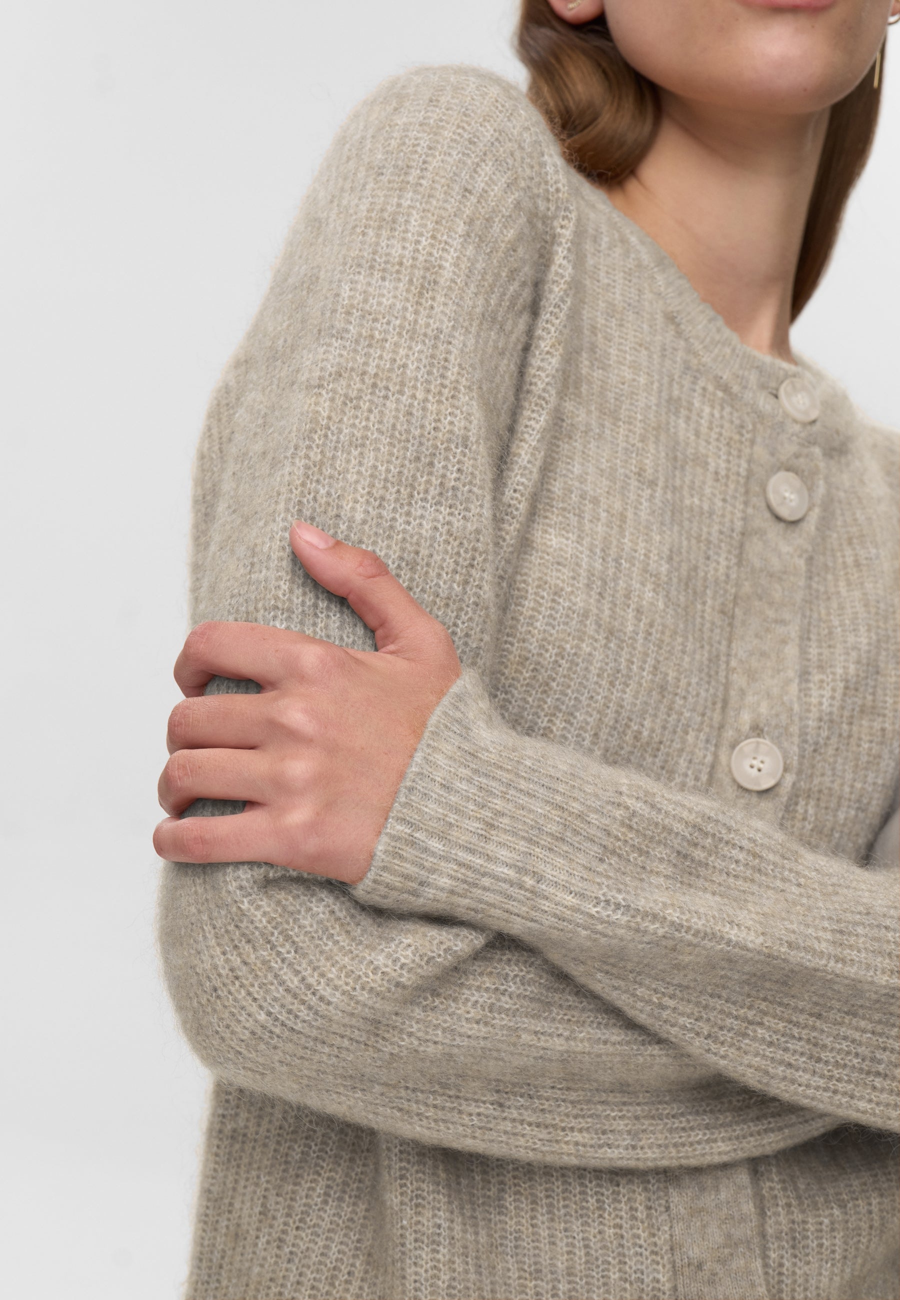 minimum female Kora cardigan 9965 Cardigan 058 Warm Sand