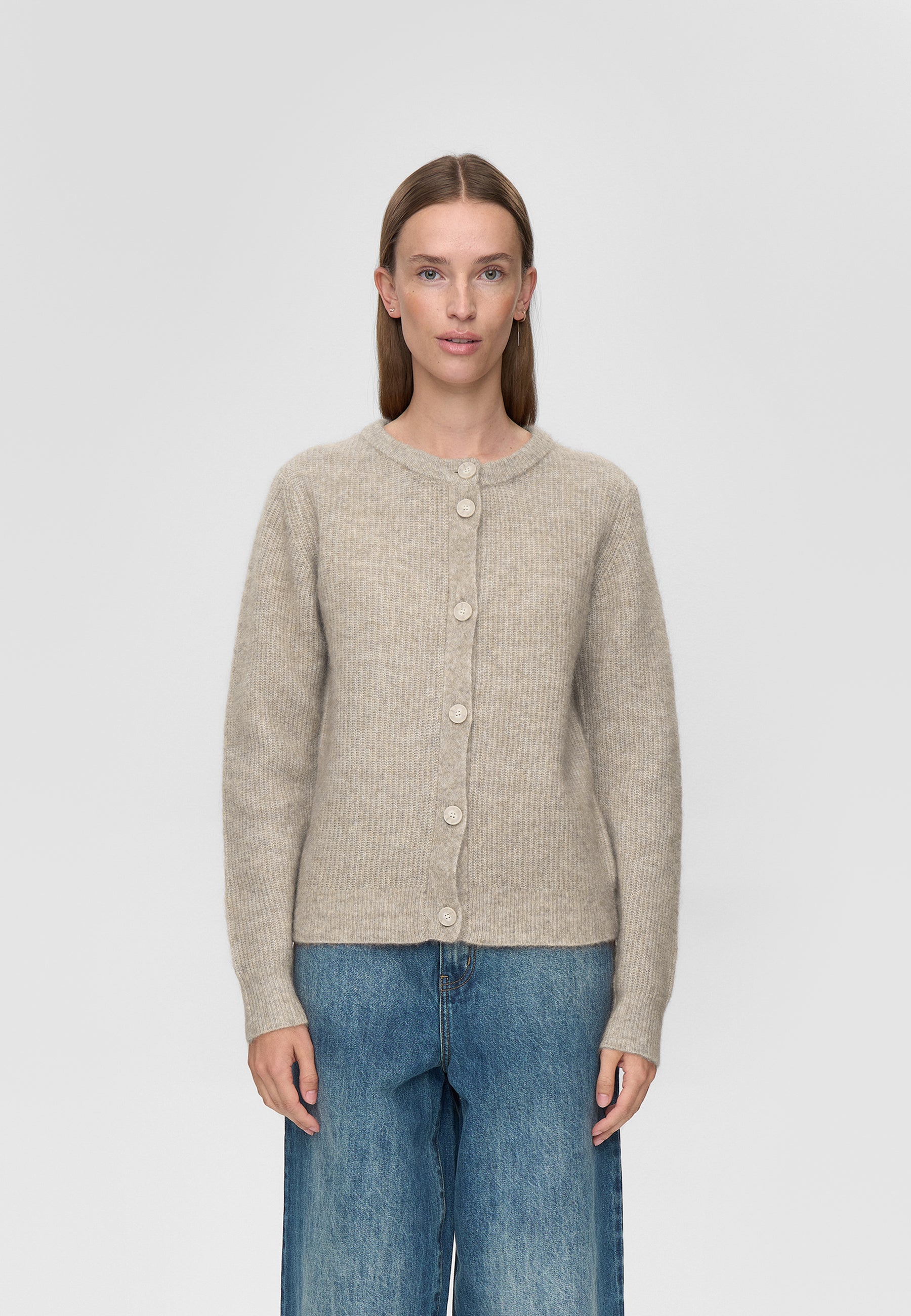 minimum female Kora cardigan 9965 Cardigan 058 Warm Sand