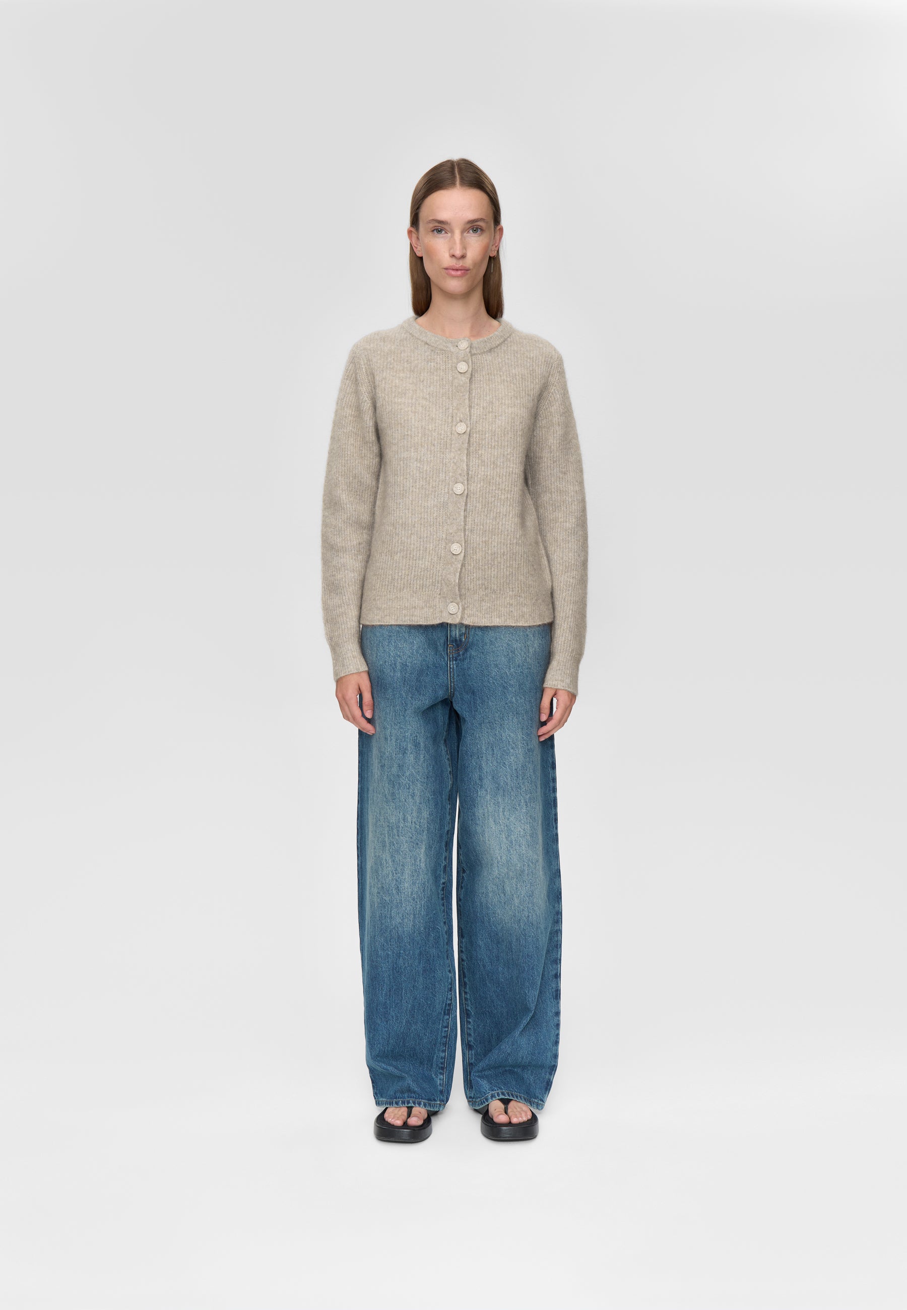 minimum female Kora cardigan 9965 Cardigan 058 Warm Sand