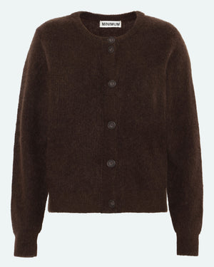 minimum female Kora cardigan 9965 Cardigan 1914 Seal Brown