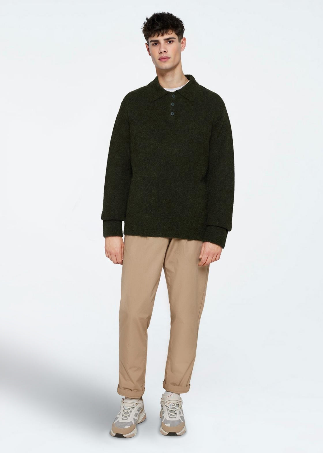 minimum male Kylo LS 3917 Knit Polo 715 Rosin