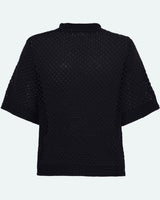 minimum female Lily crochet t-shirt 4119 Short Sleeved T-shirt 999 Black