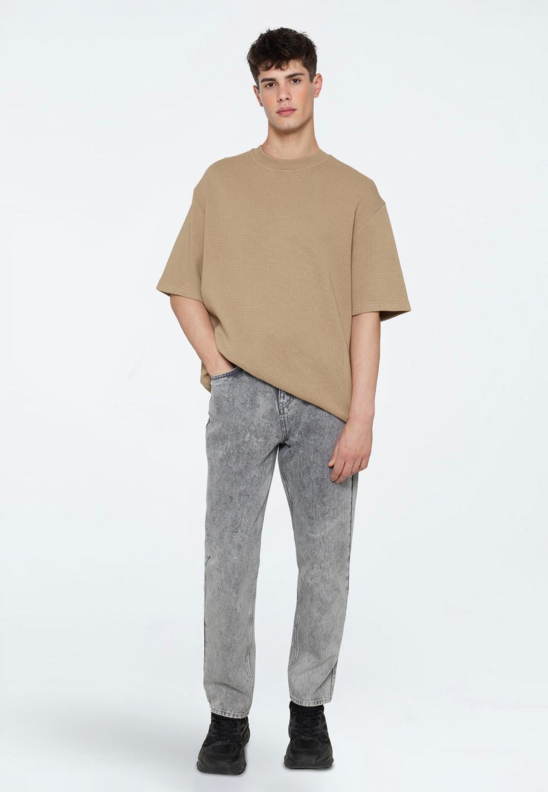 minimum male Lono Rlx Tee 4379 Short Sleeved T-shirt 1109 Chinchilla