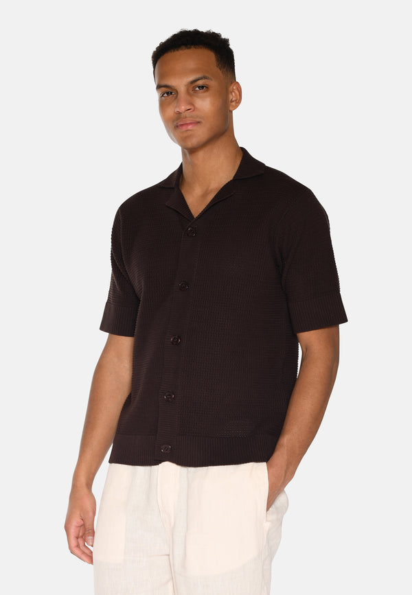 minimum male Mason crochet polo shirt 4177 Polo 999 Black