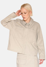 minimum female Olena overshirt 4140 Overshirt 1105 Brown Rice