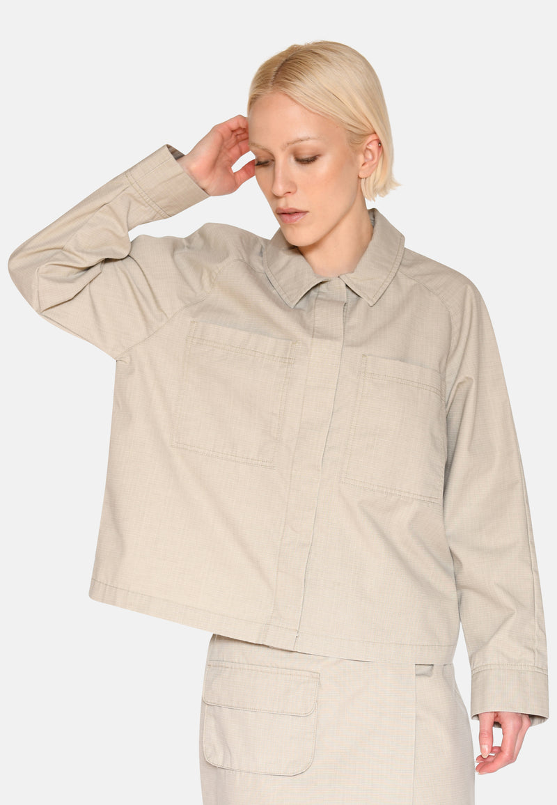 minimum female Olena overshirt 4140 Overshirt 1105 Brown Rice