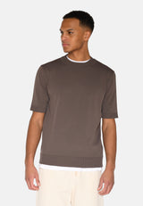 minimum male Parker knit t-shirt 4180 Short Sleeved T-shirt 1815 Shitake