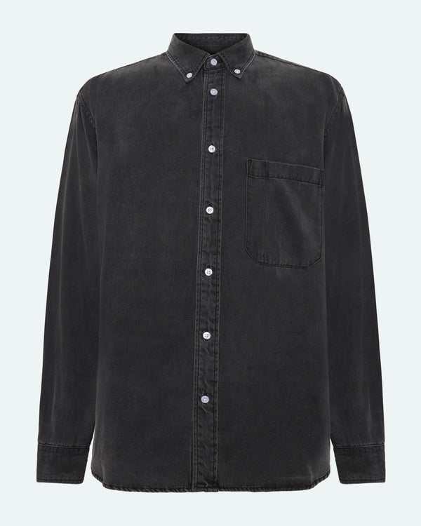 minimum male Pedro 3859 Shirt Long Sleeved Shirt 999 Black