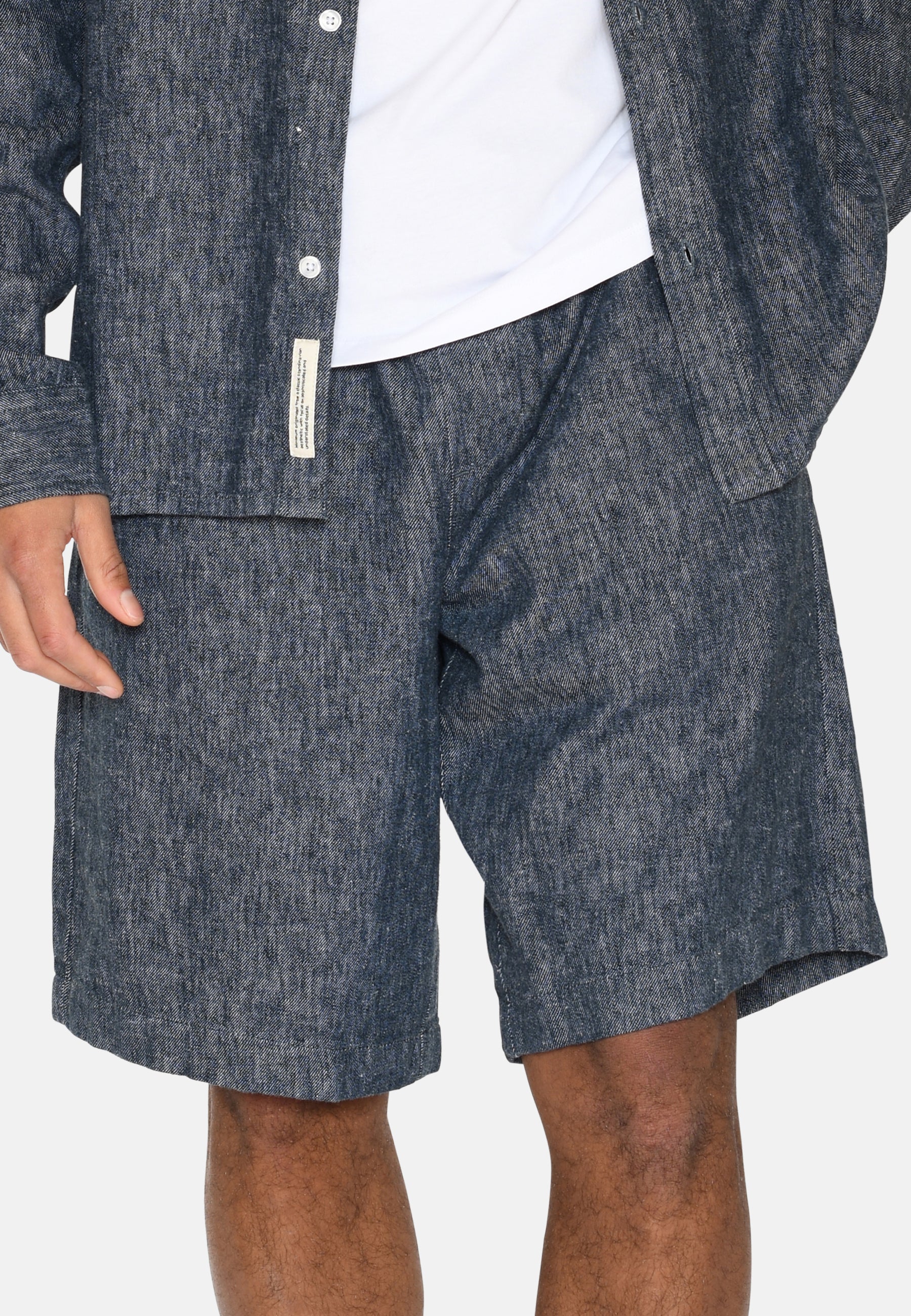 minimum male Raylan linen denim shorts 4128 Shorts 3922 Sky Captain