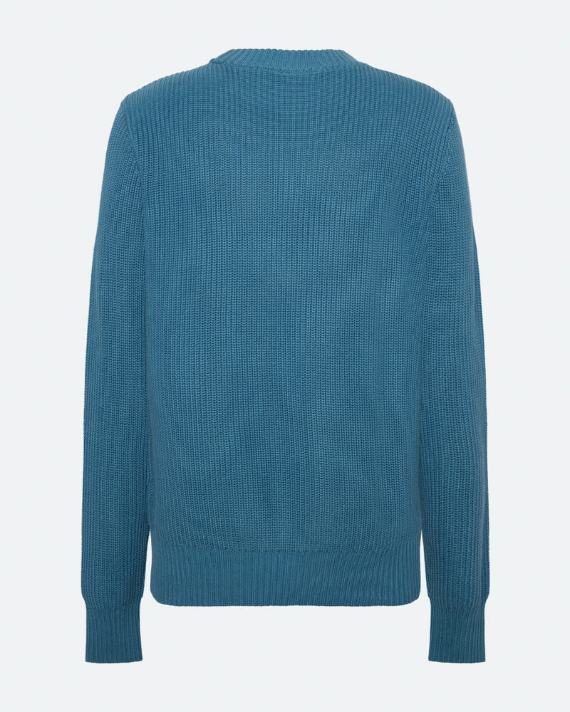 minimum male Rob basic knit sweater G006 GOTS Sweater 2340 Blue Ashes