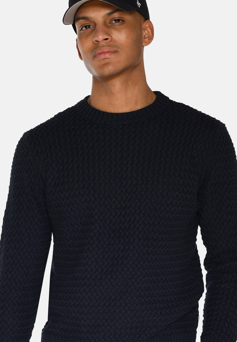 minimum male Roland knitted jumper 4123 Jumper 3922 Sky Captain